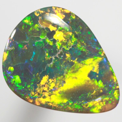 SOLID BLACK OPAL Neon bright Flame pattern SEE VIDEO